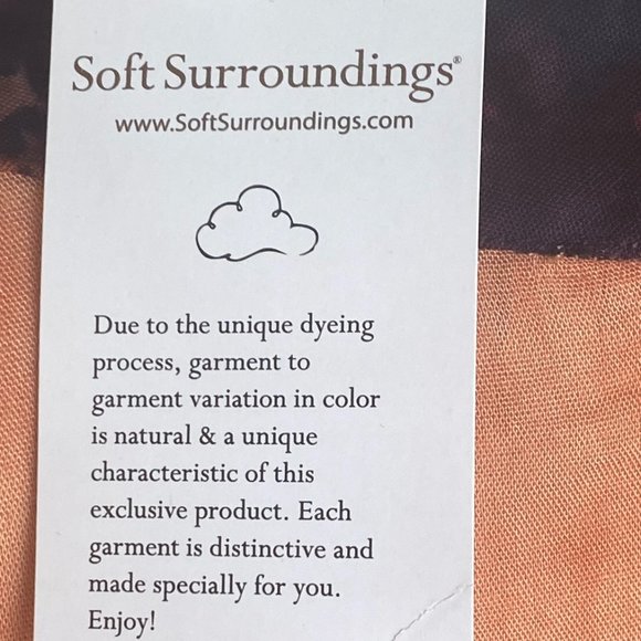 NWT-Soft Surroundings Sunset Bali Maxi Dress Boho Tie Dye Tropical Watercolor-PL - Picture 11 of 13